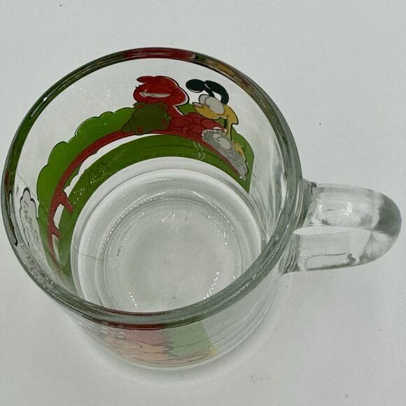 Vintage Garfield with Odie Characters McDonalds Glass Cup Mug 1980 Jim Davis - Picture 5 of 9